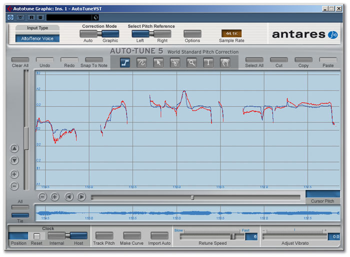 Auto tuning with melodyne